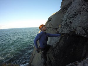 sea cliff climbing